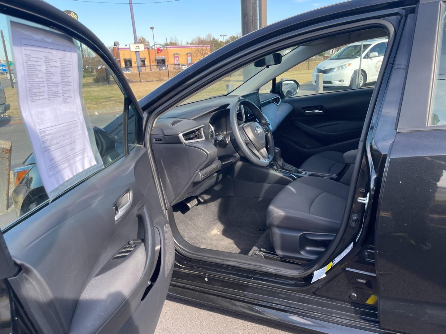 2020 BLACK Toyota Corolla LE (5YFEPRAE7LP) with an 1.8L L4 DOHC 16V engine, CVT transmission, located at 420 I-35E, Lancaster, TX, 75146, (469) 297-4144, 32.593929, -96.823685 - Photo#9