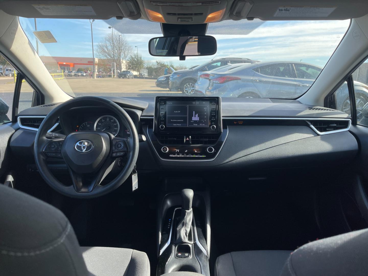 2020 BLACK Toyota Corolla LE (5YFEPRAE7LP) with an 1.8L L4 DOHC 16V engine, CVT transmission, located at 420 I-35E, Lancaster, TX, 75146, (469) 297-4144, 32.593929, -96.823685 - Photo#7