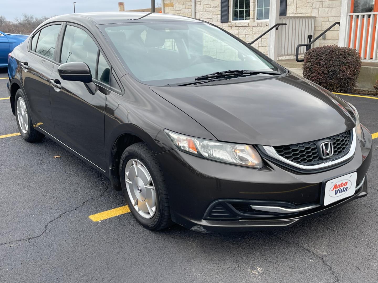 2014 BROWN Honda Civic HF Sedan CVT (2HGFB2F65EH) with an 1.8L L4 SOHC 16V engine, Continuously Variable Transmission transmission, located at 420 I-35E, Lancaster, TX, 75146, (469) 297-4144, 32.593929, -96.823685 - Photo#0