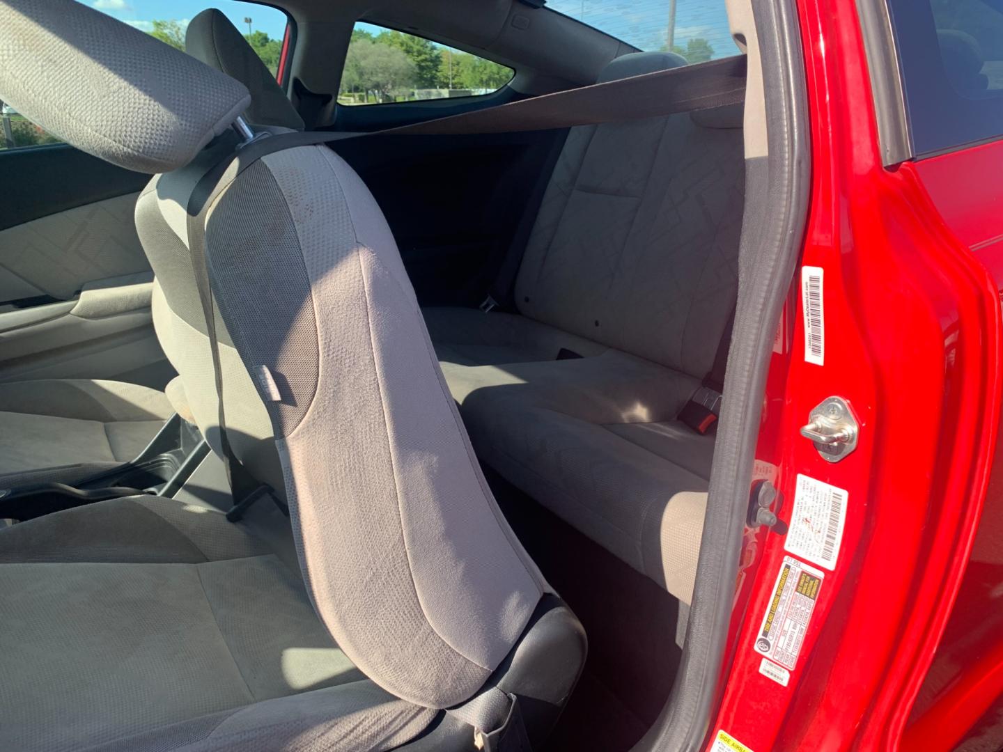 2013 RED Honda Civic LX Coupe 5-Speed AT (2HGFG3B54DH) with an 2.3L L4 SOHC 16V engine, 5-Speed Automatic transmission, located at 420 I-35E, Lancaster, TX, 75146, (469) 297-4144, 32.593929, -96.823685 - Photo#7