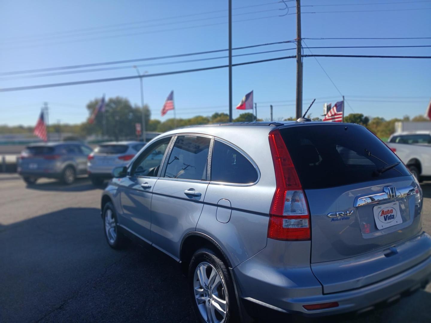 2011 BLUE Honda CR-V EX-L 2WD 5-Speed AT (5J6RE3H76BL) with an 2.4L L4 DOHC 16V engine, 5-Speed Automatic transmission, located at 420 I-35E, Lancaster, TX, 75146, (469) 297-4144, 32.593929, -96.823685 - Photo#2