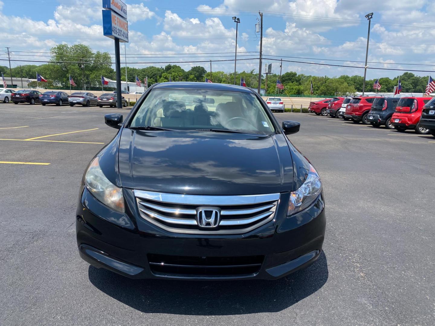 2012 BLACK Honda Accord SE Sedan AT (1HGCP2F63CA) with an 2.4L L4 DOHC 16V engine, 5-Speed Automatic transmission, located at 420 I-35E, Lancaster, TX, 75146, (469) 297-4144, 32.593929, -96.823685 - Photo#1