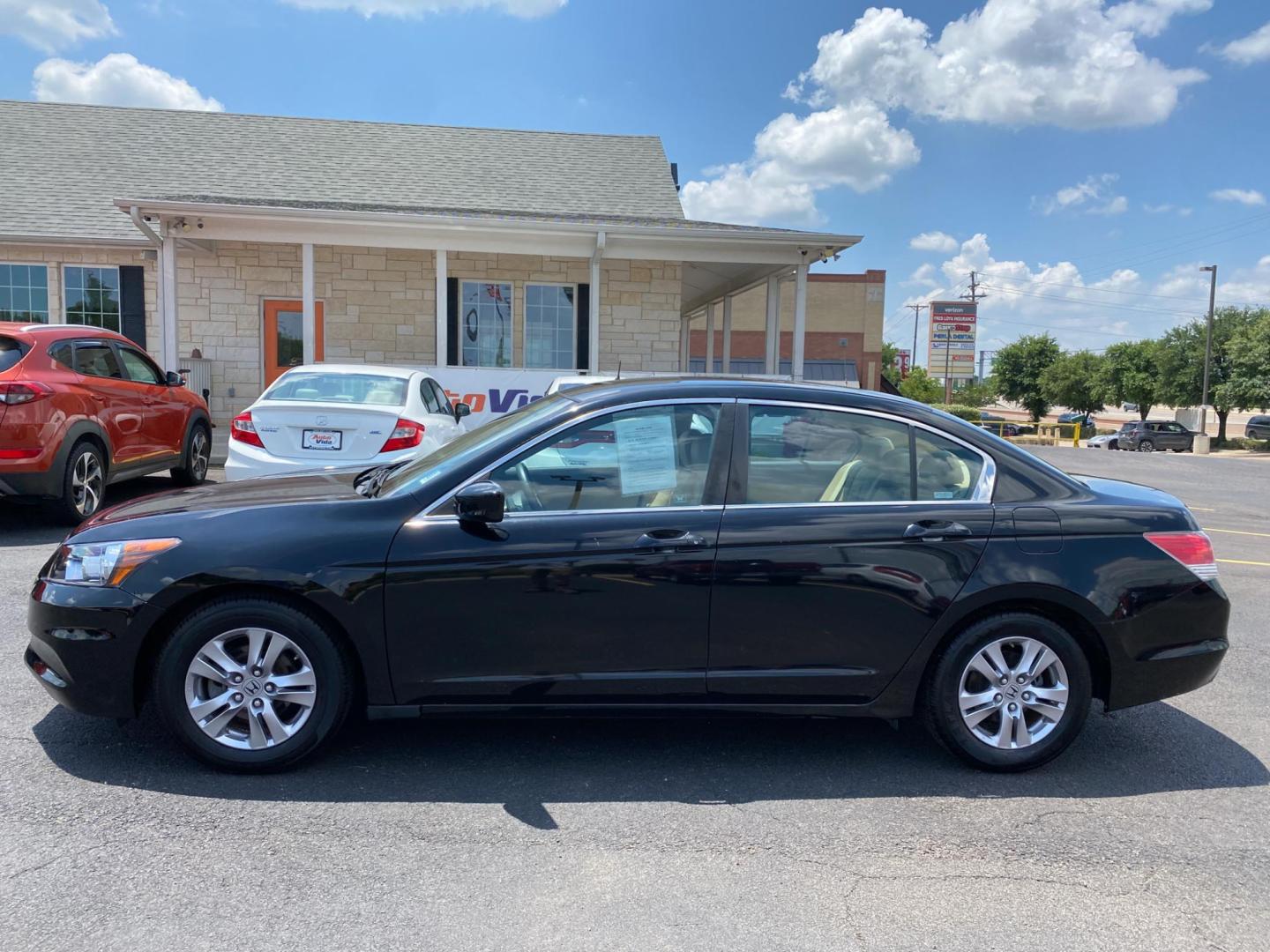 2012 BLACK Honda Accord SE Sedan AT (1HGCP2F63CA) with an 2.4L L4 DOHC 16V engine, 5-Speed Automatic transmission, located at 420 I-35E, Lancaster, TX, 75146, (469) 297-4144, 32.593929, -96.823685 - Photo#3