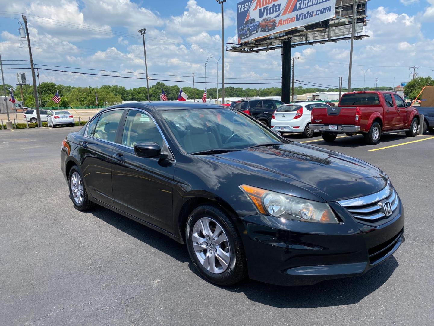 2012 BLACK Honda Accord SE Sedan AT (1HGCP2F63CA) with an 2.4L L4 DOHC 16V engine, 5-Speed Automatic transmission, located at 420 I-35E, Lancaster, TX, 75146, (469) 297-4144, 32.593929, -96.823685 - Photo#0