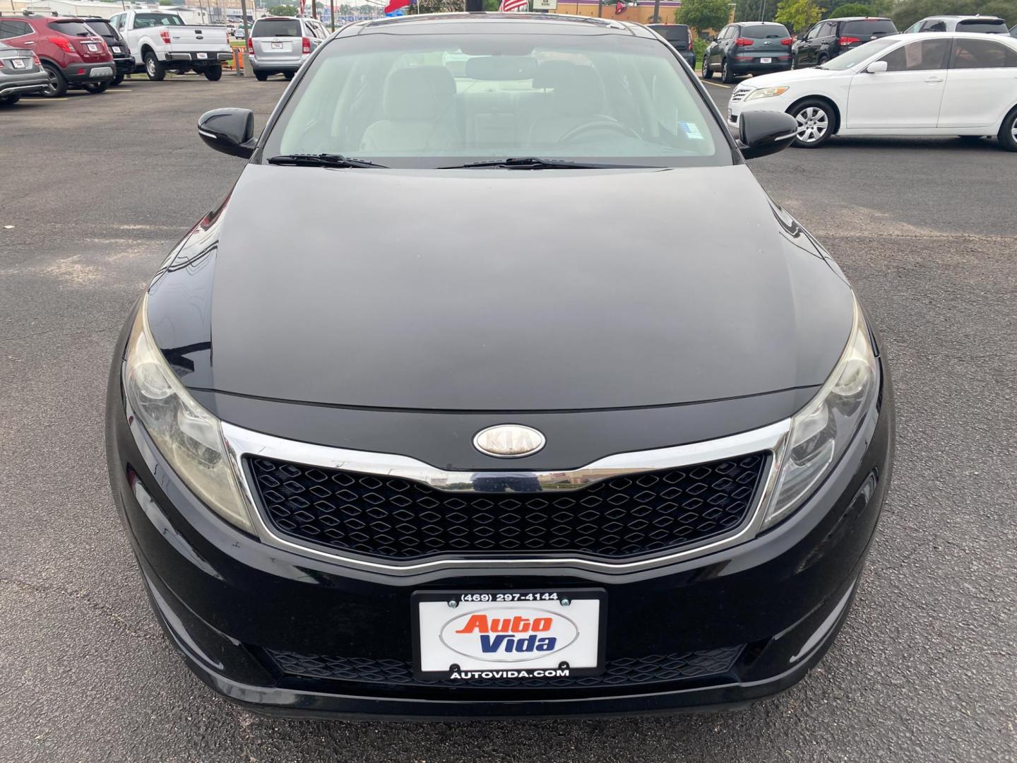 2013 BLACK Kia Optima EX (5XXGN4A72DG) with an 2.4L L4 DOHC 16V engine, 6-Speed Automatic transmission, located at 420 I-35E, Lancaster, TX, 75146, (469) 297-4144, 32.593929, -96.823685 - Photo#0