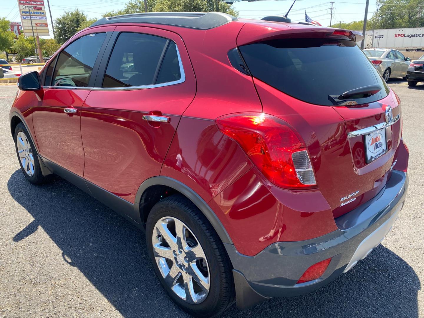 2016 MAROON Buick Encore Leather FWD (KL4CJCSB1GB) with an 1.4L L4 DOHC 16V TURBO engine, 6A transmission, located at 420 I-35E, Lancaster, TX, 75146, (469) 297-4144, 32.593929, -96.823685 - Photo#5