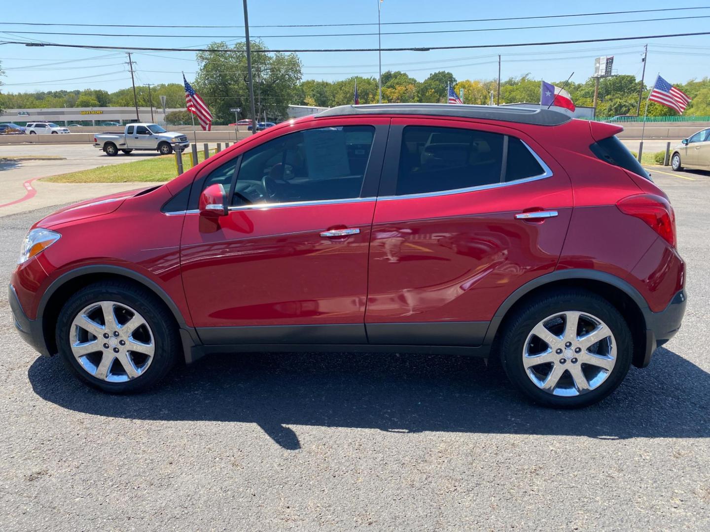 2016 MAROON Buick Encore Leather FWD (KL4CJCSB1GB) with an 1.4L L4 DOHC 16V TURBO engine, 6A transmission, located at 420 I-35E, Lancaster, TX, 75146, (469) 297-4144, 32.593929, -96.823685 - Photo#6