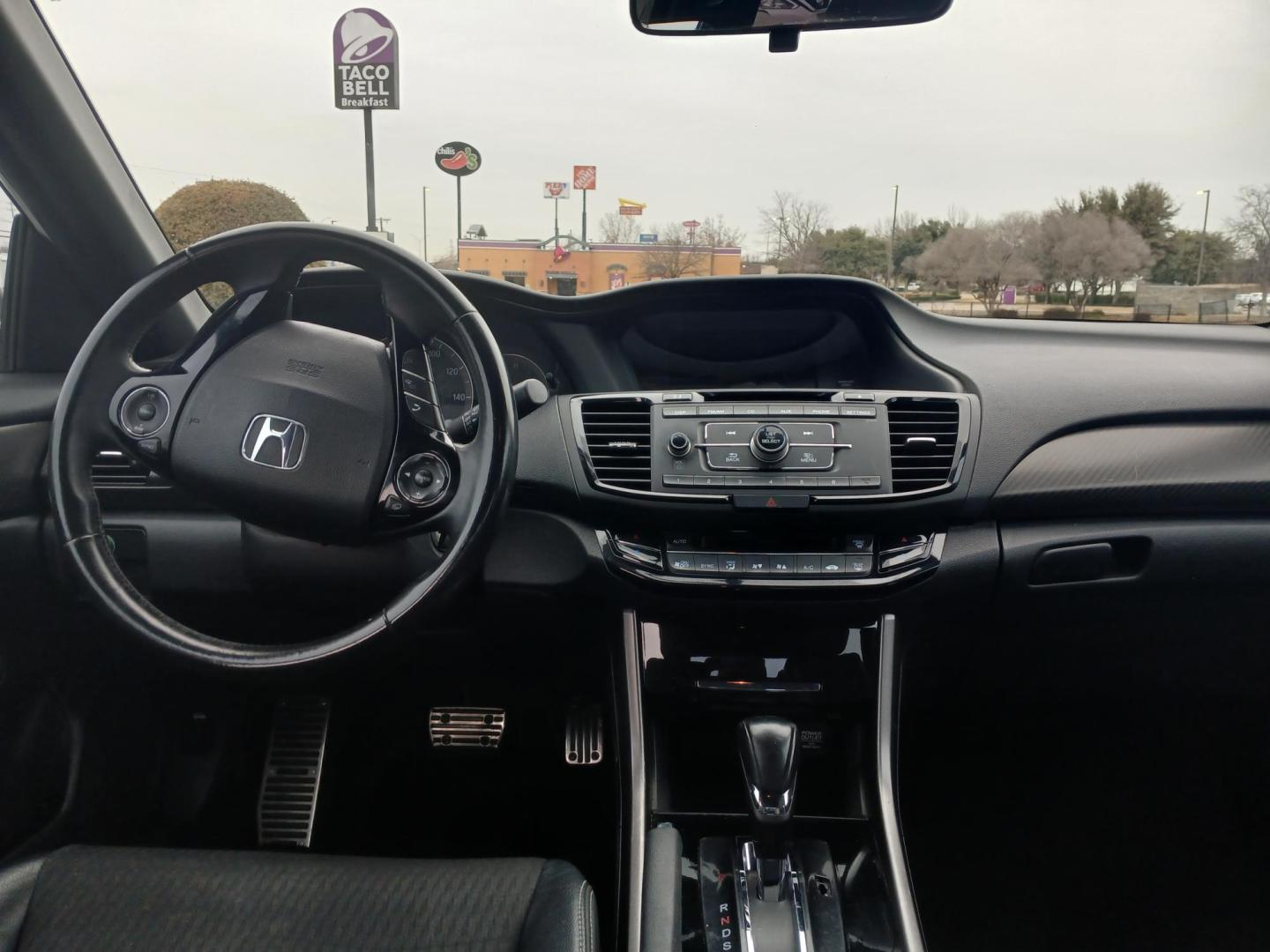 2016 WHITE Honda Accord Sport Sedan CVT (1HGCR2F57GA) with an 2.4L L4 DOHC 16V engine, CVT transmission, located at 420 I-35E, Lancaster, TX, 75146, (469) 297-4144, 32.593929, -96.823685 - Photo#3