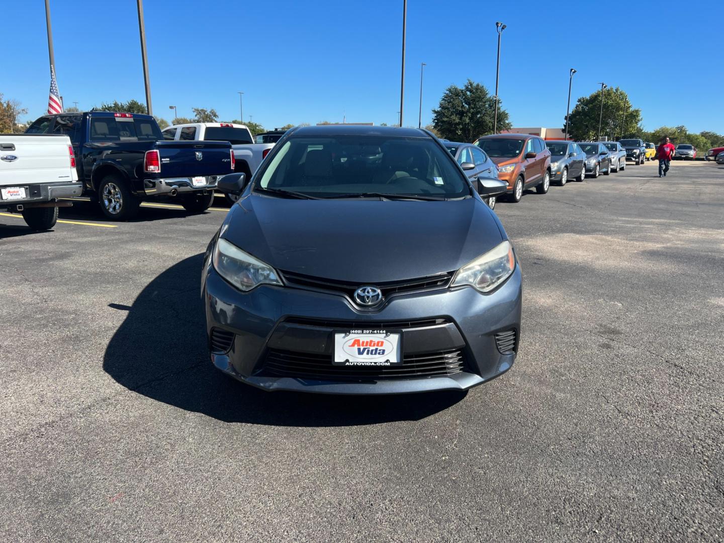 2015 BLUE Toyota Corolla L 4-Speed AT (5YFBURHE2FP) with an 1.8L L4 DOHC 16V engine, 4-Speed Automatic transmission, located at 420 I-35E, Lancaster, TX, 75146, (469) 297-4144, 32.593929, -96.823685 - Photo#8