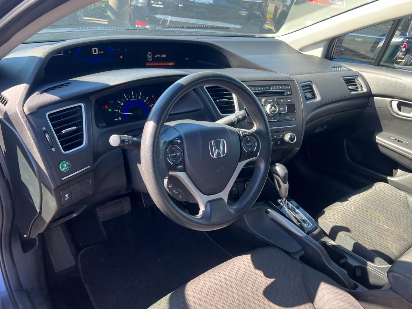 2014 GRAY Honda Civic LX Sedan CVT (2HGFB2F57EH) with an 1.8L L4 SOHC 16V engine, Continuously Variable Transmission transmission, located at 420 I-35E, Lancaster, TX, 75146, (469) 297-4144, 32.593929, -96.823685 - Photo#1