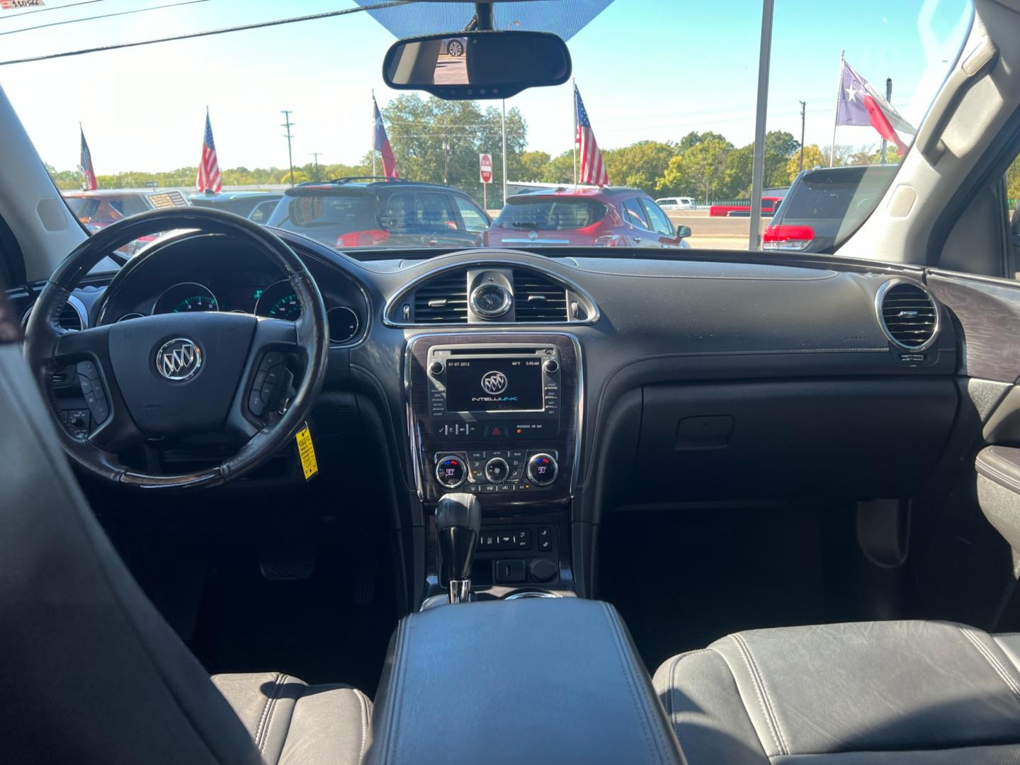 2015 BLACK Buick Enclave Leather FWD (5GAKRBKD5FJ) with an 3.6L V6 DOHC 24V engine, 6-Speed Automatic Overdrive transmission, located at 420 I-35E, Lancaster, TX, 75146, (469) 297-4144, 32.593929, -96.823685 - Photo#4