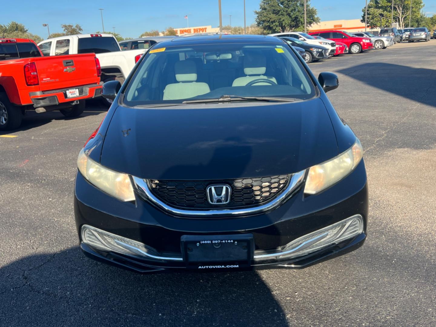 2013 BLACK Honda Civic EX Sedan 5-Speed AT (19XFB2F83DE) with an 1.8L L4 SOHC 16V engine, 5-Speed Automatic transmission, located at 420 I-35E, Lancaster, TX, 75146, (469) 297-4144, 32.593929, -96.823685 - Photo#7