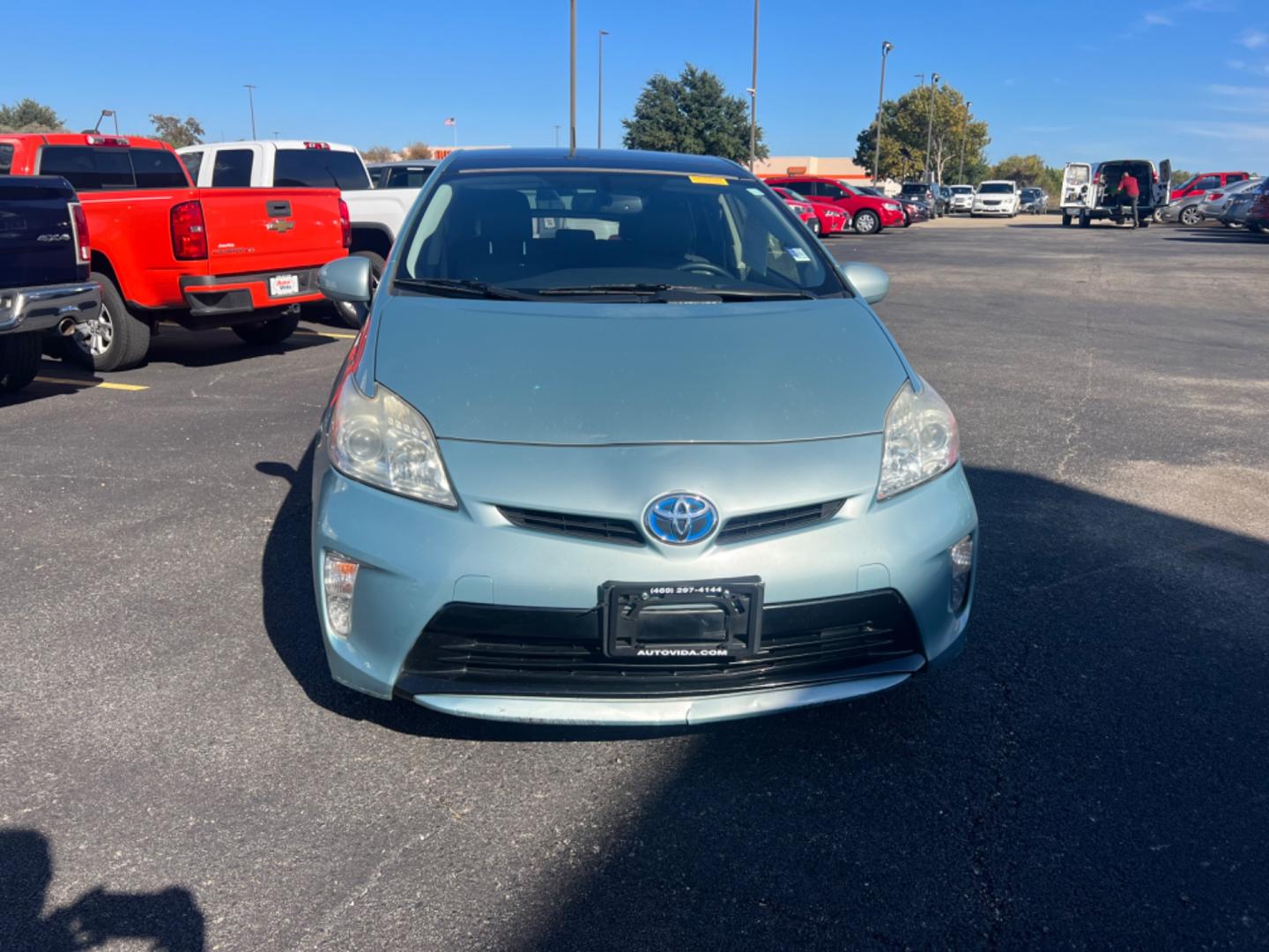 2014 GREEN Toyota Prius Four (JTDKN3DU6E1) with an 1.8L L4 DOHC 16V HYBRID engine, Continuously Variable Transmission transmission, located at 420 I-35E, Lancaster, TX, 75146, (469) 297-4144, 32.593929, -96.823685 - Photo#7