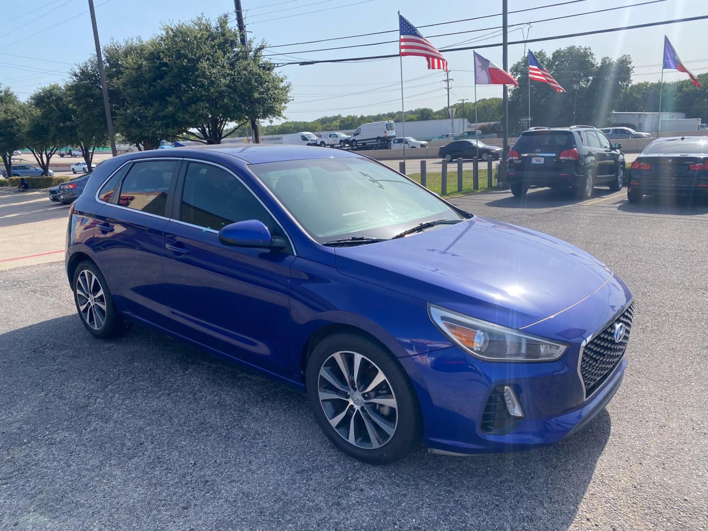 2019 BLUE Hyundai Elantra GT Base (KMHH35LE9KU) with an 2.0L L4 16V DOHC engine, 6A transmission, located at 420 I-35E, Lancaster, TX, 75146, (469) 297-4144, 32.593929, -96.823685 - Photo#1