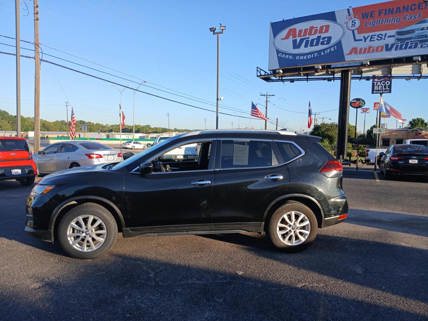 2020 BLACK Nissan Rogue S 2WD (JN8AT2MT1LW) with an 2.5L L4 DOHC 16V engine, CVT transmission, located at 420 I-35E, Lancaster, TX, 75146, (469) 297-4144, 32.593929, -96.823685 - Photo#1