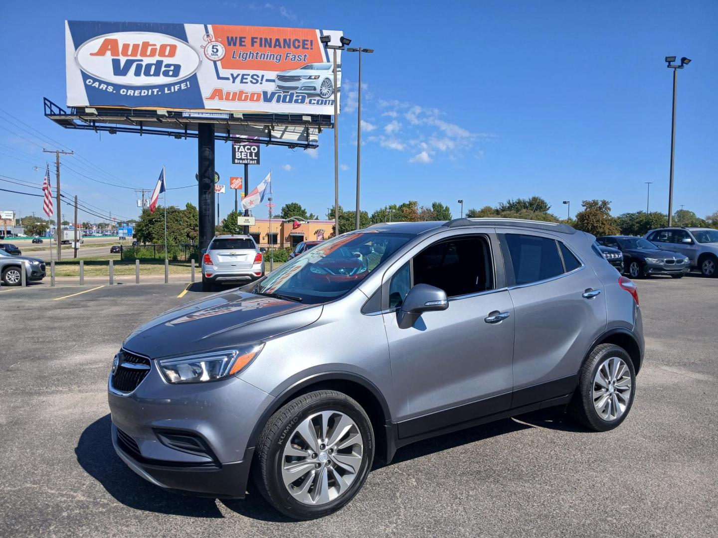 2019 SILVER Buick Encore Preferred FWD (KL4CJASB8KB) with an 1.4L L4 DOHC 16V TURBO engine, 6A transmission, located at 420 I-35E, Lancaster, TX, 75146, (469) 297-4144, 32.593929, -96.823685 - Photo#0