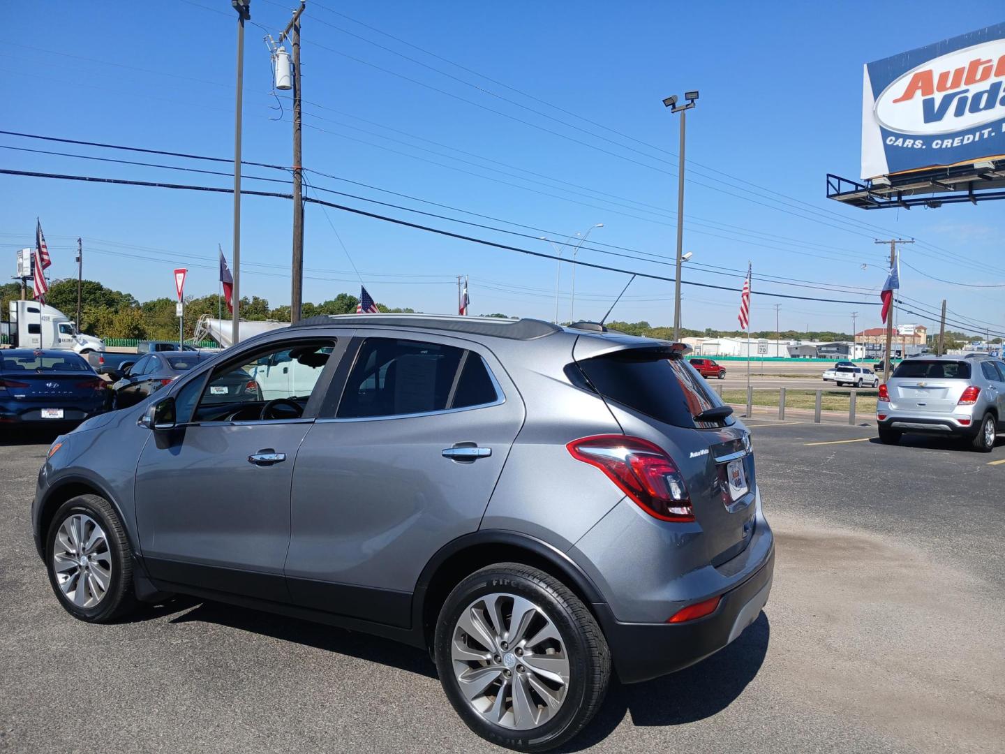 2019 SILVER Buick Encore Preferred FWD (KL4CJASB8KB) with an 1.4L L4 DOHC 16V TURBO engine, 6A transmission, located at 420 I-35E, Lancaster, TX, 75146, (469) 297-4144, 32.593929, -96.823685 - Photo#2