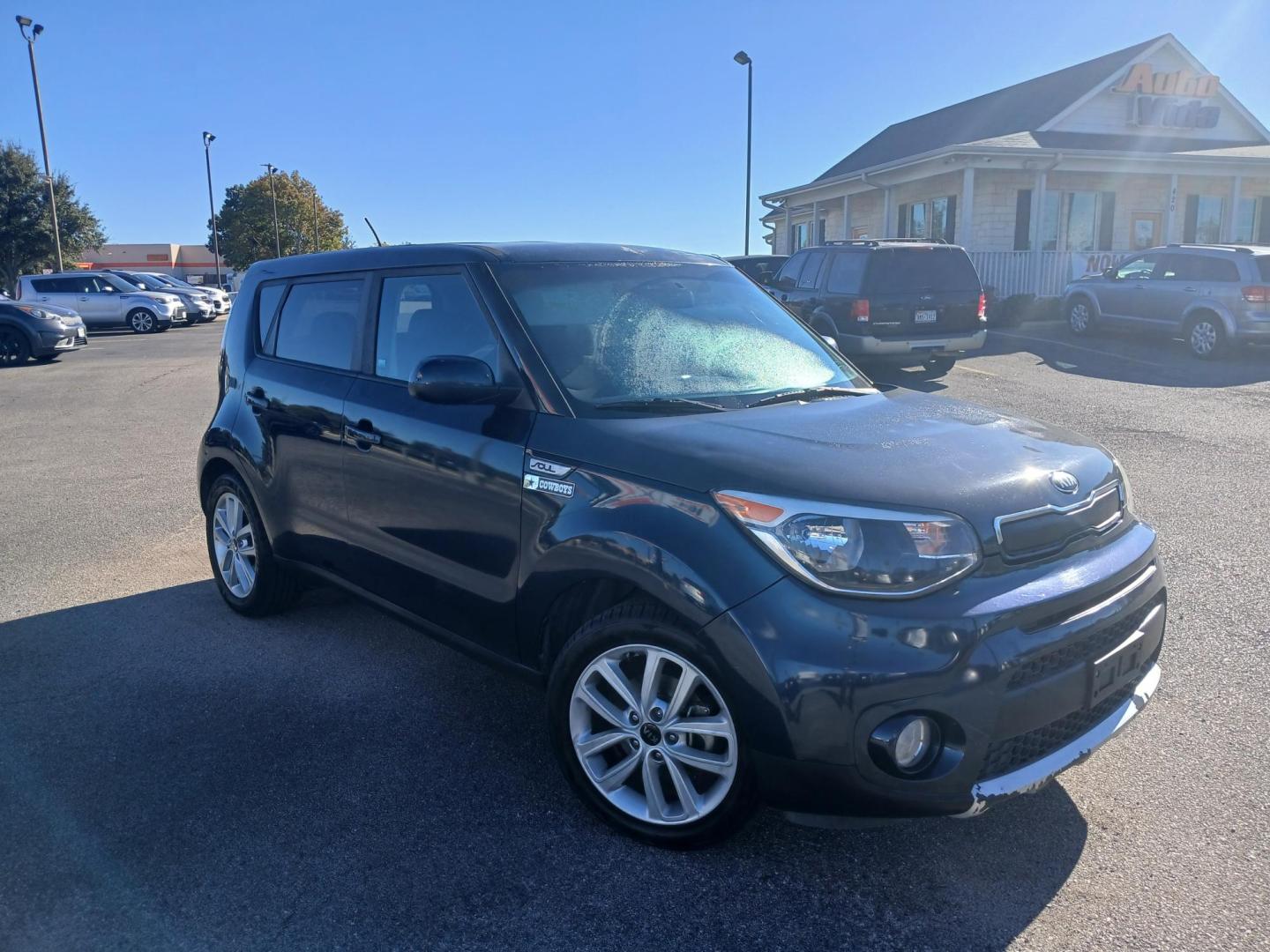 2017 BLUE Kia Soul + (KNDJP3A51H7) with an 2.0L L4 DOHC 16V engine, 6A transmission, located at 420 I-35E, Lancaster, TX, 75146, (469) 297-4144, 32.593929, -96.823685 - Photo#0